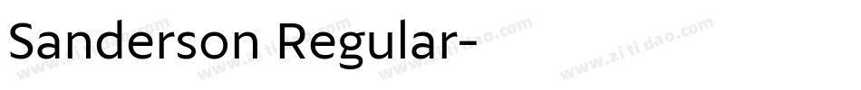 Sanderson Regular字体转换